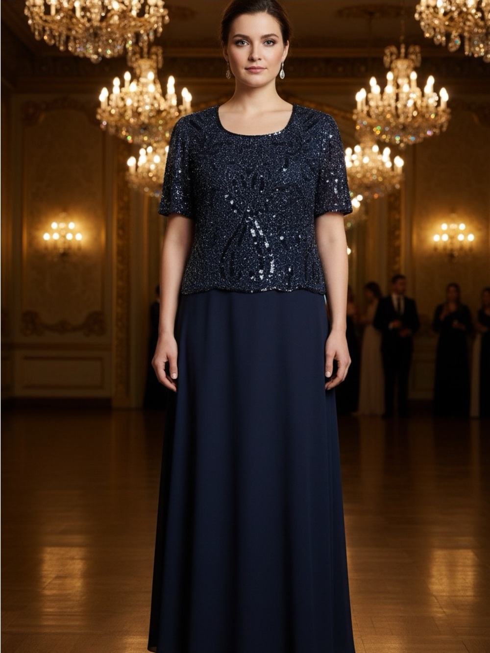 Stenay Navy Beaded Maxi Dress